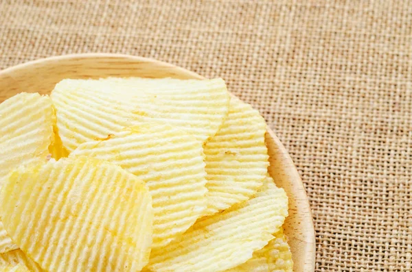 Potato chips bowl. — Stock Photo, Image