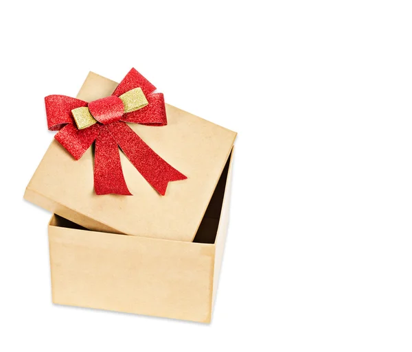 Öppna brun presentkartong. — Stockfoto