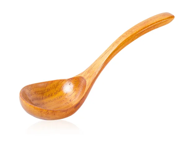 Wooden Ladle Isolated White Background Clipping Path — Stock Photo, Image