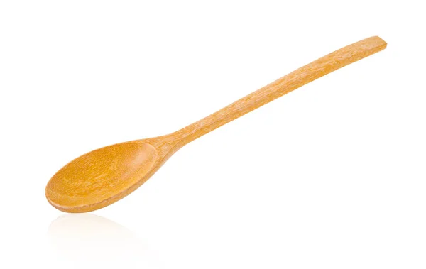 Wooden Spoon Isolated White Background Clipping Path — Stock Photo, Image