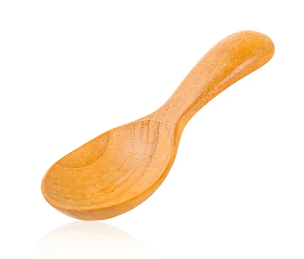 Wooden Spoon Isolated White Background Clipping Path — Stock Photo, Image