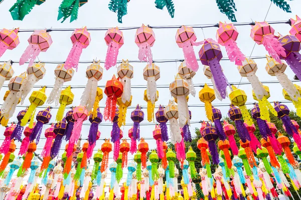 Pagode Wat Phra Hariphunchai Avec Festival Lumière Lamphun Thaïlande — Photo