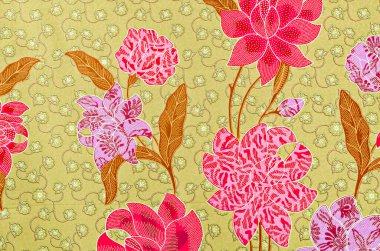 Geleneksel batik sarong desen arkaplanı.