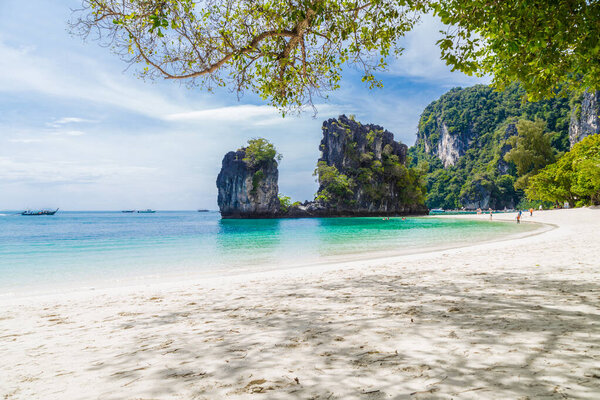 Tropical beach at Koh Hong island in Krabi, Thailand