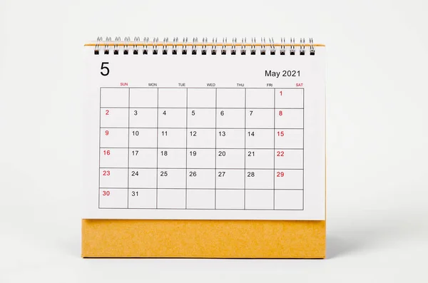 May Calendar 2021 on white background