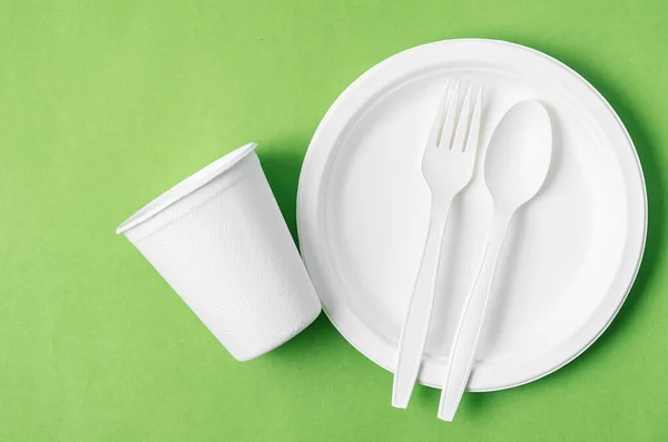 Papel Biodegradable Ecológico Desechable Para Envasar Alimentos Vidrio Papel Sobre — Foto de Stock