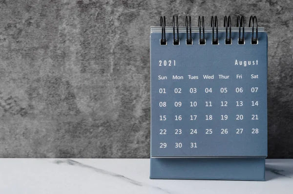 Mini Calendário Agosto 2021 — Fotografia de Stock