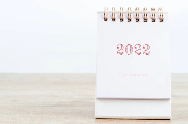 Ημερολόγιο Γραφείου 2022 Ξύλινο Φόντο — Φωτογραφία Αρχείου