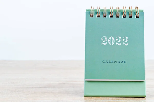 Mini Tischkalender 2022 Auf Holztisch — Stockfoto