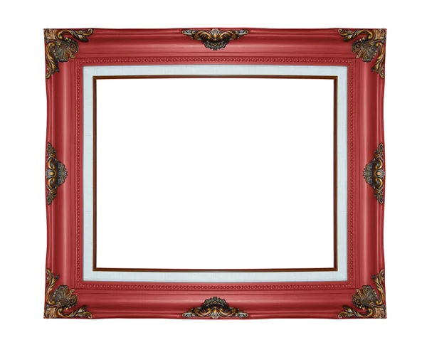 Classic wooden frame isolated on white background — Stock Photo, Image