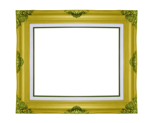 Classic wooden frame isolated on white background — Stock Photo, Image