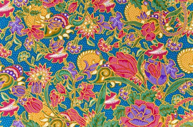 geleneksel batik Malaya peştemâli desen.