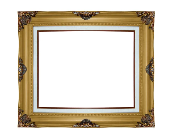 Classic wooden frame isolated on white background — Stock Photo, Image