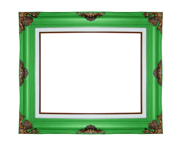 Classic wooden frame isolated on white background — Stock Photo, Image