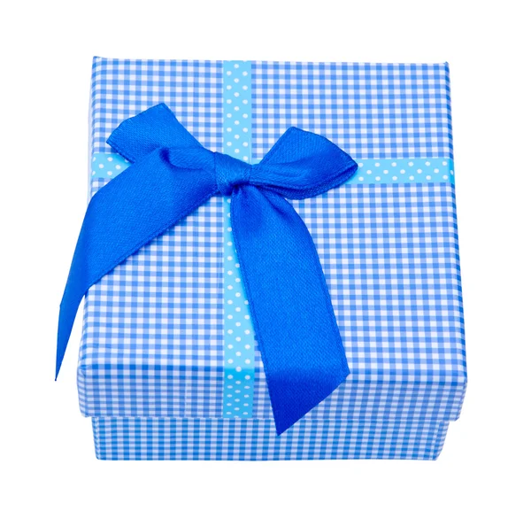 Scatola regalo blu. — Foto Stock