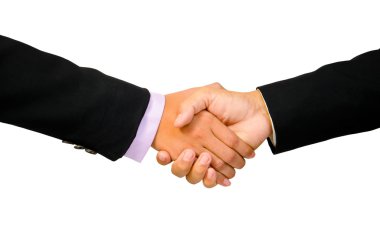 Bir işadamı ve bir iş kadını olarak izole arasında el sallamak