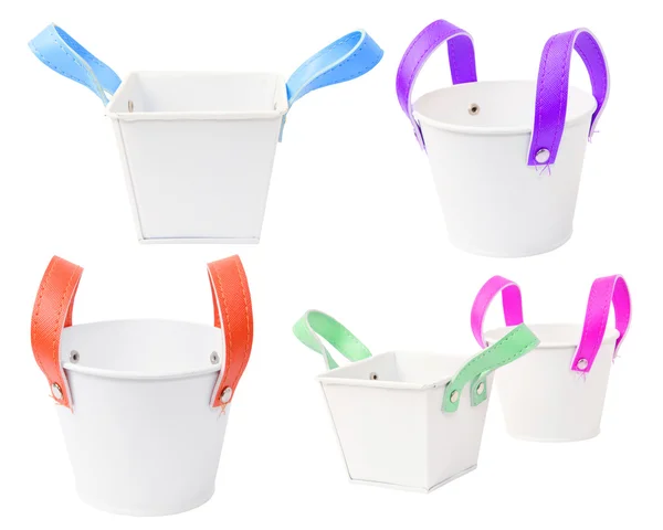 White plastic bucket. Product Packaging For other tool — Stock Photo, Image