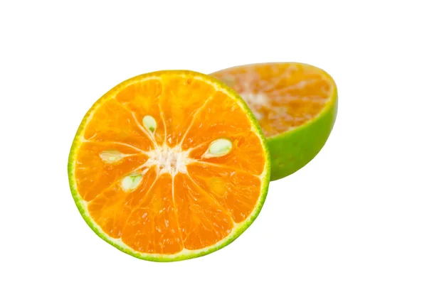 Slice of fresh orange isolated. — Stock Photo, Image