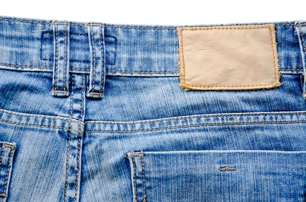 Blank jeans label — Stock Photo, Image