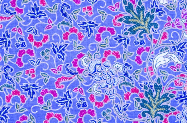 Tkaniny batik kwiatowy wzór — Zdjęcie stockowe
