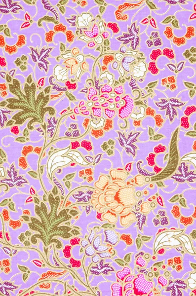 Tissu avec motif batik floral — Photo