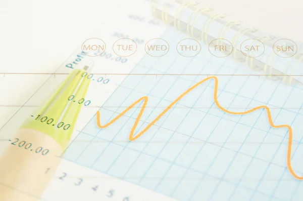 Business graph analysis report. — Stock Photo, Image