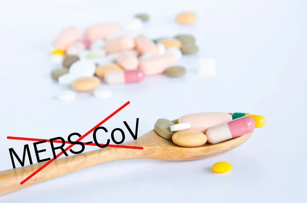 Mers-Cov, Concept drugs for Stop MERS-CoV . — Foto de Stock