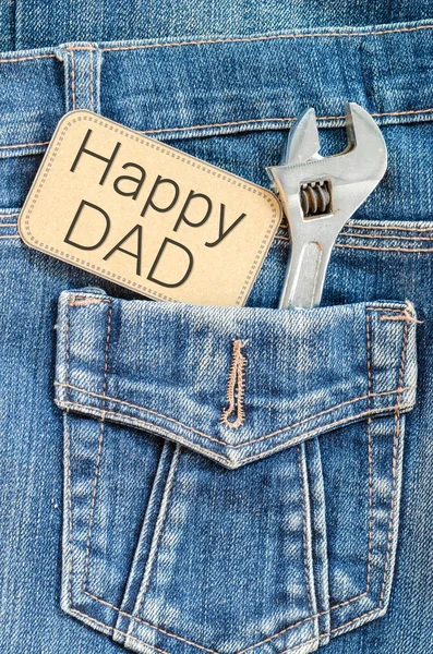 Closeup father's day card love dad. — Stock Photo, Image