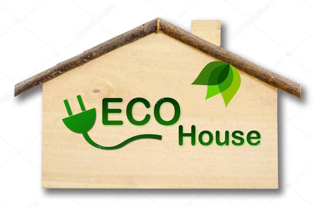 Eco house on Little home wooden model