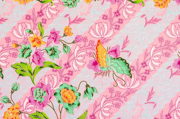 Batik kolorowe tkaniny tkaniny wzór — Zdjęcie stockowe