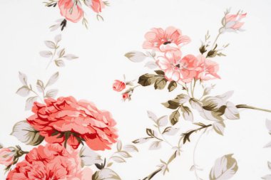 çiçek süsleme arka plan olarak yararlı ile renkli retro Goblen Tekstil desen parçası.