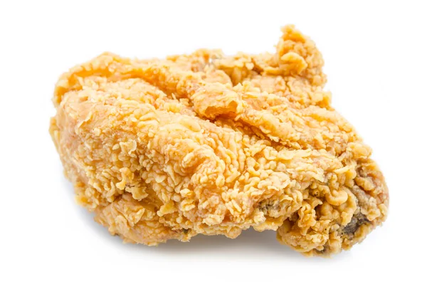 Pollo fritto su sfondo bianco — Foto Stock