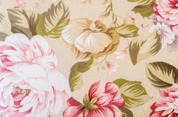 Fragment de tapisserie rétro colorée motif textile avec floral . — Photo