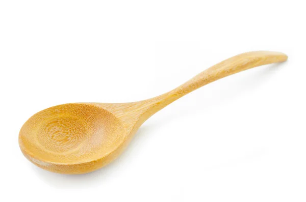 Used wooden spoon isolated — Stock Photo, Image