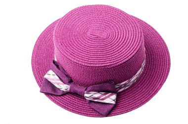 Oldukça hasır pembe şapka.