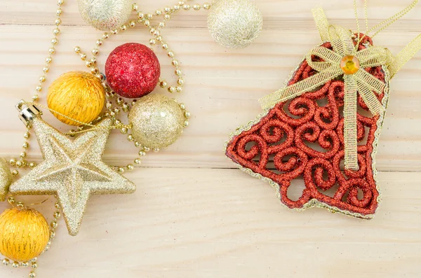 Christmas decoration on wood. — Stock Photo, Image