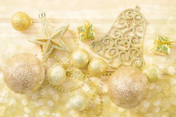Gouden kerst achtergrond — Stockfoto