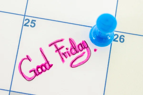 Calendar displaying Good Friday. — Stock Photo, Image