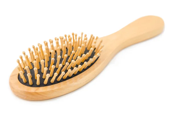 Spazzola per capelli in legno . — Foto Stock