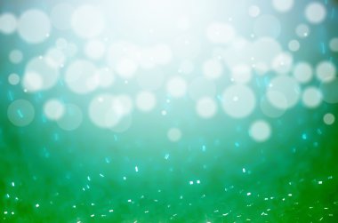soyut bulanık fotoğraf bokeh yeşil ve mavi ışık patlaması ve t