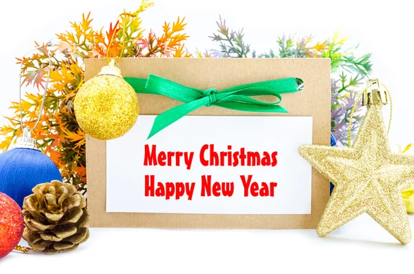 Merry christmas and happy new year card — Stock Photo, Image