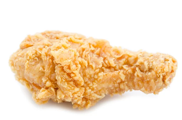 Pollo fritto su bianco . — Foto Stock