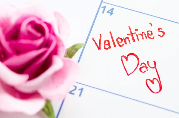 Valentines day concept with calendar. — Stock Photo, Image