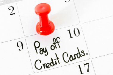 The words Pay off Credit Cards. clipart