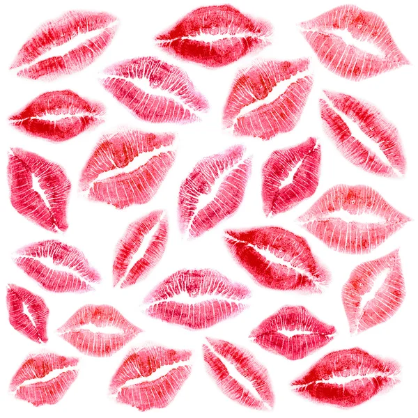 Set of beautiful lipstick mark. — Stock Photo, Image