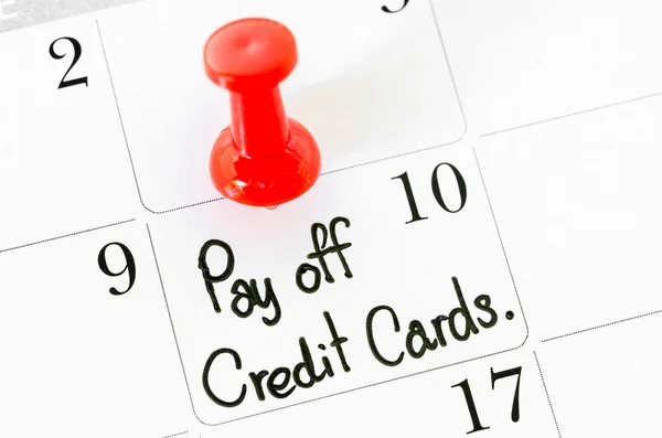 The words Pay off Credit Cards. — Stock Photo, Image