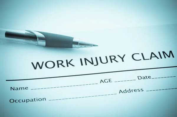 Formulario de reclamación de lesiones laborales . —  Fotos de Stock