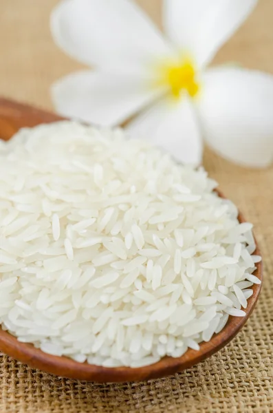 Arroz não cozido longo branco . — Fotografia de Stock