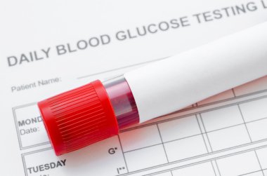 Kan şekeri kontrolü kavramı.