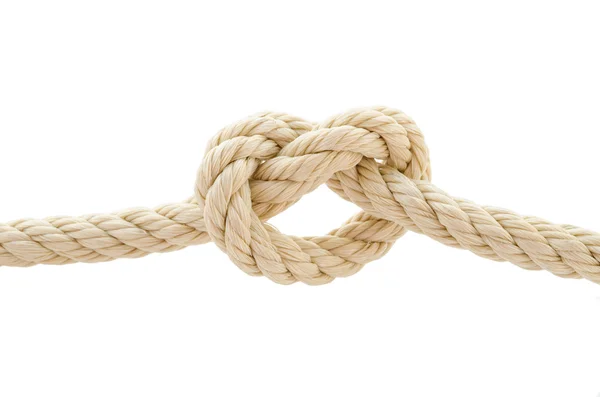 Nudo de cuerda aislado en blanco — Foto de Stock